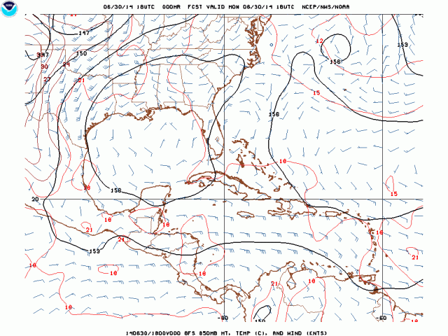 91L GFS 850