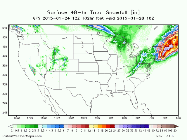 GFS snow 12z