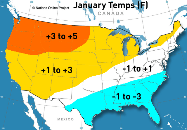 winter outlook January temps
